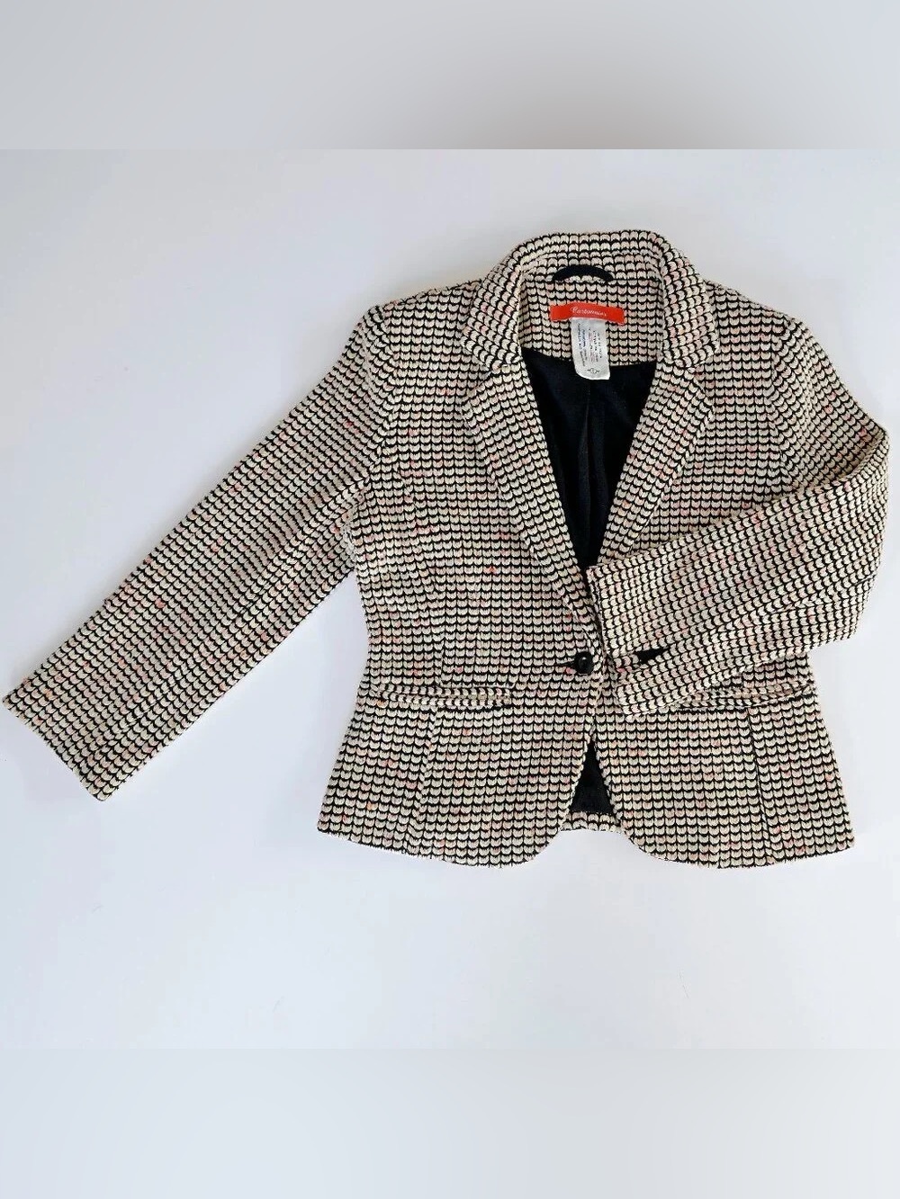 Anthropologie Cartonnier Tasmin Tweed Knit Blazer Jacket 2010s